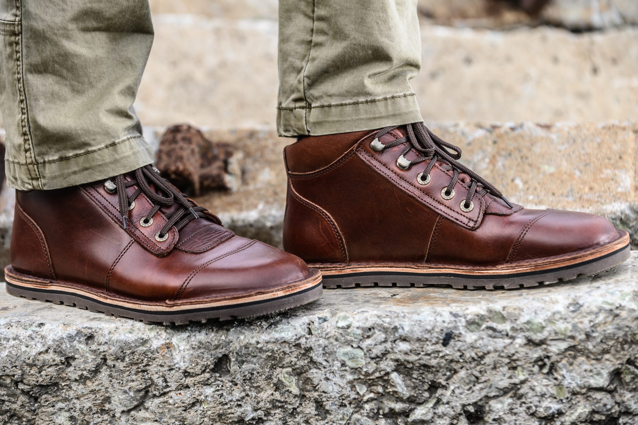 African Ranger Barefoot Boot - Walnut Veg Tan - Jim Green