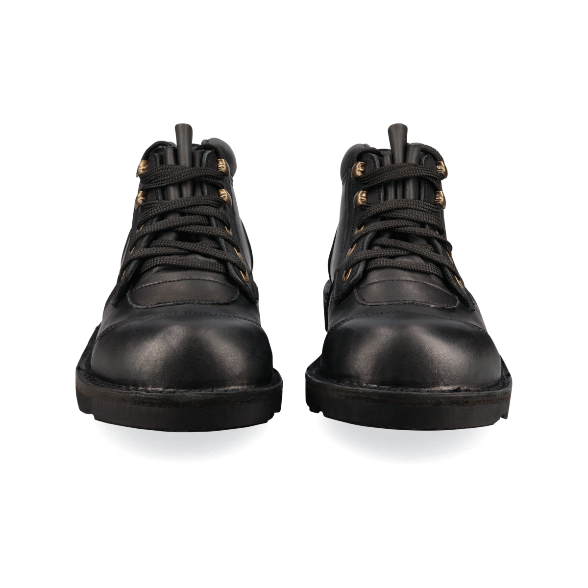 Alpha Rangers 20-Hole Black Leather Boots - Unisex Gothic Buckle Boots (EU 35-47) Model 5032